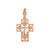 Product image 1 of the product “Cross Pendant “Openwork with Stones” in 585 Two-Tone Gold ”