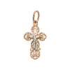 Product image 1 of the product “Cross Pendant “Openwork Cross with Crucifix” in 585 Rose Gold ”