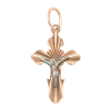 Product image 1 of the product “Cross Pendant “Fan with Crucifix” in 585 Two-Tone Gold ”