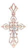 Artikelbild 1 des Artikels “Kreuz-Anhänger „Filigranes Kreuz mit Lilienspitze“ aus 585 Bicolor-Gold “