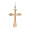 Product image 1 of the product “Cross Pendant “Notched Cross” in 585 Rose Gold ”