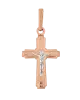 Product image 1 of the product “Cross Pendant “Stepped with Crucifix” in 585 Two-Tone Gold ”