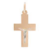 Artikelbild 1 des Artikels “Kreuz-Anhänger „Mit Kruzifix glatt“ aus 585 Rotgold, Höhe 33 mm “