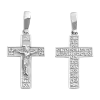 Product image 1 of the product “Cross Pendant “With Crucifix and Prayer Text” in 585 White Gold ”