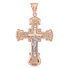 Artikelbild 1 des Artikels “Kreuz-Anhänger „Mit Kruzifix und Ornament“ aus 585 Bicolor-Gold, Höhe 87 mm “