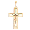 Product image 1 of the product “Cross Pendant “With Crucifix and Frame” in 585 Two-Tone Gold ”