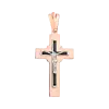 Product image 1 of the product “Cross Pendant “With Black Inlay” in 585 Two-Tone Gold ”