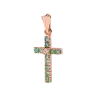 Artikelbild 1 des Artikels “Kreuz-Anhänger „Mit Smaragden“ aus 585 Rotgold mit Smaragd “