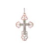 Artikelbild 1 des Artikels “Kreuz-Anhänger „Orthodox filigran“ aus 585 Bicolor-Gold, Höhe 32 mm “