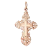 Artikelbild 1 des Artikels “Kreuz-Anhänger „Orthodox filigran“ aus 585 Rotgold, Höhe 40 mm “