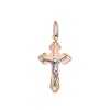 Product image 1 of the product “Cross Pendant “Small Orthodox” in 585 Two-Tone Gold, Height 27 mm ”