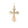 Artikelbild 1 des Artikels “Kreuz-Anhänger „Orthodox mit grünem Einsatz“ aus 585 Bicolor-Gold “