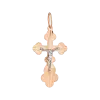 Artikelbild 1 des Artikels “Kreuz-Anhänger „Orthodox mit Strahlen“ aus 585 Bicolor-Gold, Höhe 42 mm “
