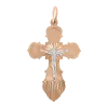Artikelbild 1 des Artikels “Kreuz-Anhänger „Orthodox mit Strahlen“ aus 585 Bicolor-Gold, Höhe 36 mm “