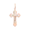 Artikelbild 1 des Artikels “Kreuz-Anhänger „Orthodox mit Weißgold-Mitte“ aus 585 Bicolor-Gold, Höhe 40 mm “