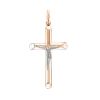 Artikelbild 1 des Artikels “Kreuz-Anhänger „Röhrenkreuz mit Kruzifix“ aus 585 Rotgold, Höhe 33 mm “