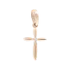 Artikelbild 1 des Artikels “Kreuz-Anhänger „Schlicht mit Stein“ aus 585 Rotgold mit Brillanten “