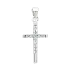Product image 1 of the product “Cross Pendant “Stone Row” in 925 Sterling Silver with Cubic Zirconia, Height 25 mm ”