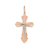 Product image 1 of the product “Cross Pendant “Rays with Crucifix” in 585 Two-Tone Gold ”