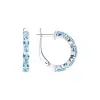 Product image 1 of the product “Drop Earrings “Row of Blue Navettes” in 925 Sterling Silver with Topaz ”
