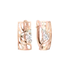 Product image 1 of the product “Drop Earrings “Openwork with Stones” in 585 Rose Gold with Cubic Zirconia ”