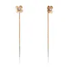 Product image 1 of the product “Drop Earrings “Threader with Flower” in 585 Rose Gold ”