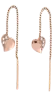 Product image 1 of the product “Drop Earrings “Threader with Heart” in 585 Rose Gold with Cubic Zirconia ”