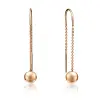 Product image 1 of the product “Drop Earrings “Threader with Ball” in 585 Rose Gold, Height 40 mm ”