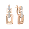 Artikelbild 1 des Artikels “Ohrhänger „Eckige Glieder mit Steinen“ aus 585 Rotgold mit Zirkonia “