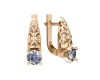 Artikelbild 1 des Artikels “Ohrhänger „Filigran mit Solitär“ aus 585 Rotgold mit Zirkonia, Höhe 18 mm “