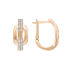 Artikelbild 1 des Artikels “Ohrhänger „Gliederform mit Steinfeldern“ aus 585 Rotgold mit Zirkonia “