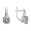 Product image 1 of the product “Drop Earrings “Large Solitaire” in 925 Sterling Silver with Cubic Zirconia ”