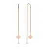 Product image 1 of the product “Drop Earrings “Clover Leaf on Chain” in 585 Rose Gold ”