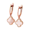 Product image 1 of the product “Drop Earrings “Clover” in 585 Rose Gold with Mother-of-Pearl ”
