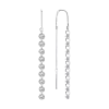 Product image 1 of the product “Drop Earrings “Long Stone Chain” in 925 Sterling Silver with Cubic Zirconia ”