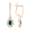 Artikelbild 1 des Artikels “Ohrhänger „Oval im Steinkranz“ aus 585 Rotgold mit Zirkonia, Höhe 26 mm “
