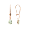 Product image 1 of the product “Drop Earrings “Oval Stone with Long Arch” in 585 Rose Gold with Amethyst ”