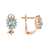 Artikelbild 1 des Artikels “Ohrhänger „Ovalstein mit Steinkranz“ aus 585 Rotgold mit Zirkonia und Topas “