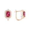 Artikelbild 1 des Artikels “Ohrhänger „Rechteckstein mit Steinkranz“ aus 585 Rotgold mit Zirkonia “