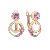Artikelbild 1 des Artikels “Ohrhänger „Ringe mit Steinbogen“ aus 585 Rotgold mit Amethyst “