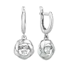 Artikelbild 1 des Artikels “Ohrhänger „Rose mit Herzstein“ aus 925 Silber mit Zirkonia “