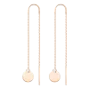 Product image 1 of the product “Drop Earrings “Round Discs on Chain” in 585 Rose Gold ”