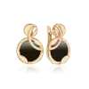 Artikelbild 1 des Artikels “Ohrhänger „Runder Stein mit Schlaufe“ aus 585 Rotgold mit Onyx “