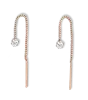 Artikelbild 1 des Artikels “Ohrhänger „Solitär an Kette“ aus 585 Rotgold mit Zirkonia, Länge 55 mm “
