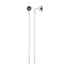 Product image 1 of the product “Drop Earrings “Dark Solitaire on Chain” in 925 Sterling Silver with Garnet ”