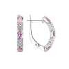 Artikelbild 1 des Artikels “Ohrhänger „Steinreihe abwechselnd“ aus 925 Silber mit Zirkonia und Amethyst (synthetisch) “