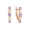 Artikelbild 1 des Artikels “Ohrhänger „Steinreihe mit Kleeblättern“ aus 585 Rotgold mit Amethyst “