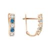 Artikelbild 1 des Artikels “Ohrhänger „Steinreihe weiß-blau“ aus 585 Rotgold mit Zirkonia “