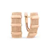 Product image 1 of the product “Drop Earrings “Textured Segments” in 585 Rose Gold ”