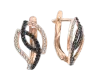 Product image 1 of the product “Drop Earrings “Intertwined Bands” in 585 Rose Gold with Cubic Zirconia ”